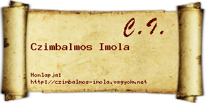 Czimbalmos Imola névjegykártya